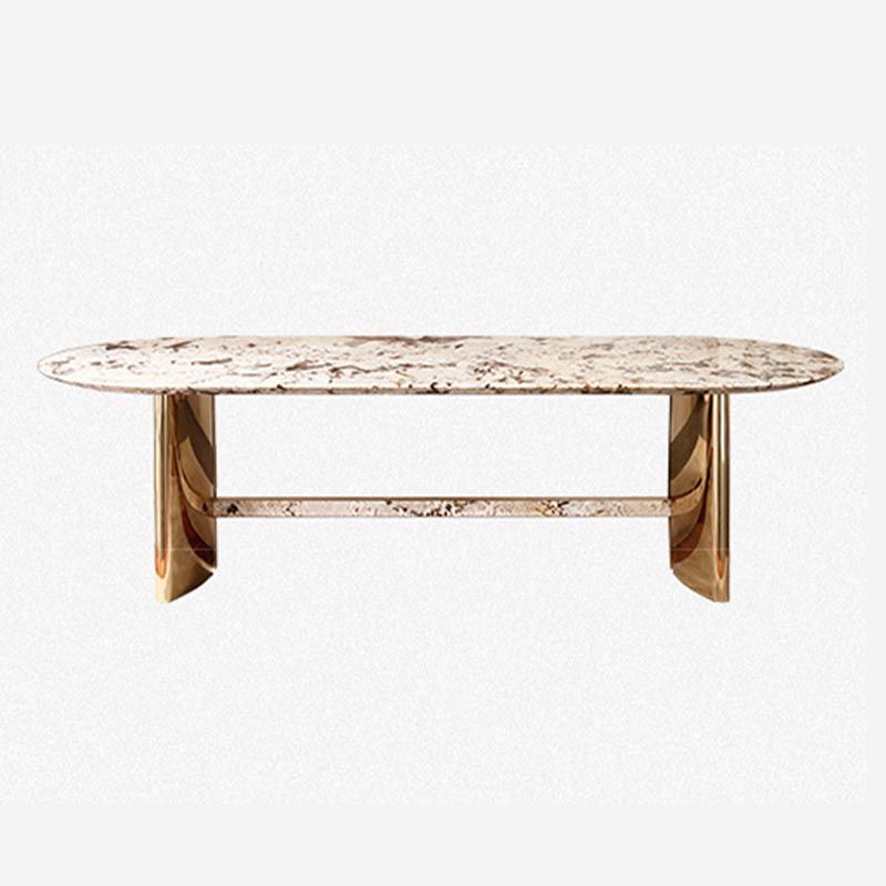 Traditional Luxury Dining Table Marble Oval Dining Table for Home