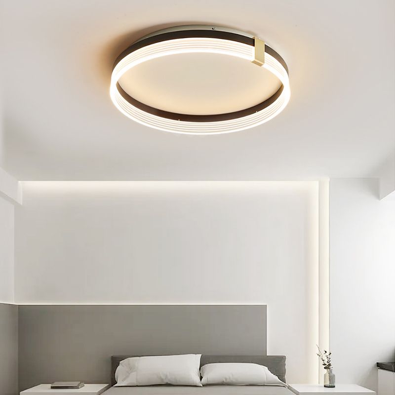 1-Light Modern Ceiling Light Simple LED Ceiling Mount Light with Acrylic Shade for Bedroom