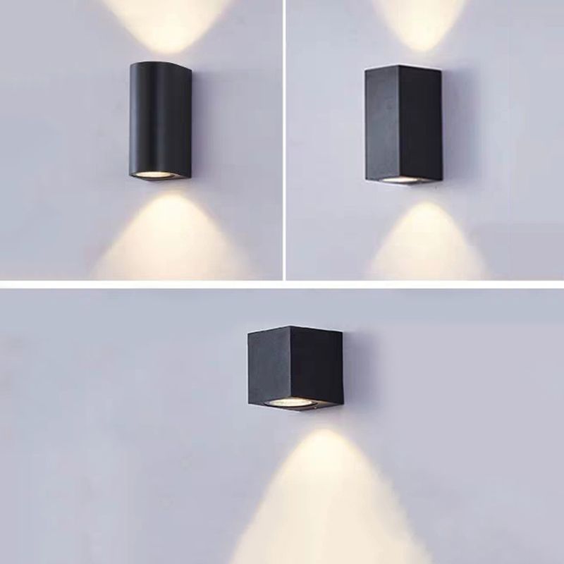 Schwarze geometrische Wandleuchte leichte moderne Stil 2 Leichter Aluminium-Lampe für den Outdoor