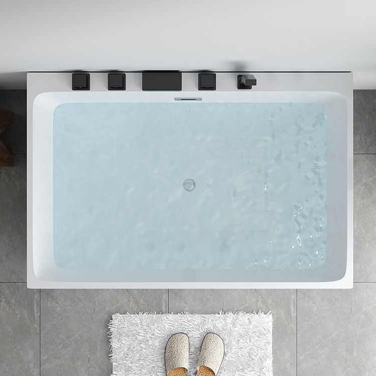 Acrylic Soaking Modern Bathtub Antique Finish Rectangular Bath Tub