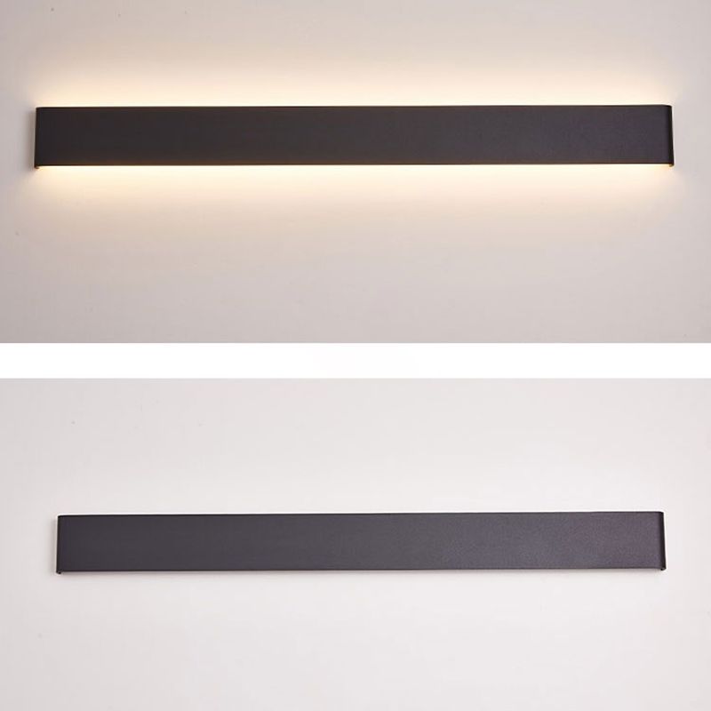 Modern Minimalist Style Rectangular Up and Down LED Wall Sconce Metal Wall Mounted Light Fixture for Bedroom