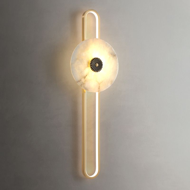 2 - Light Gold LED Bath Bar Solid Brass Post Modern Bathroom Vanity Lighting