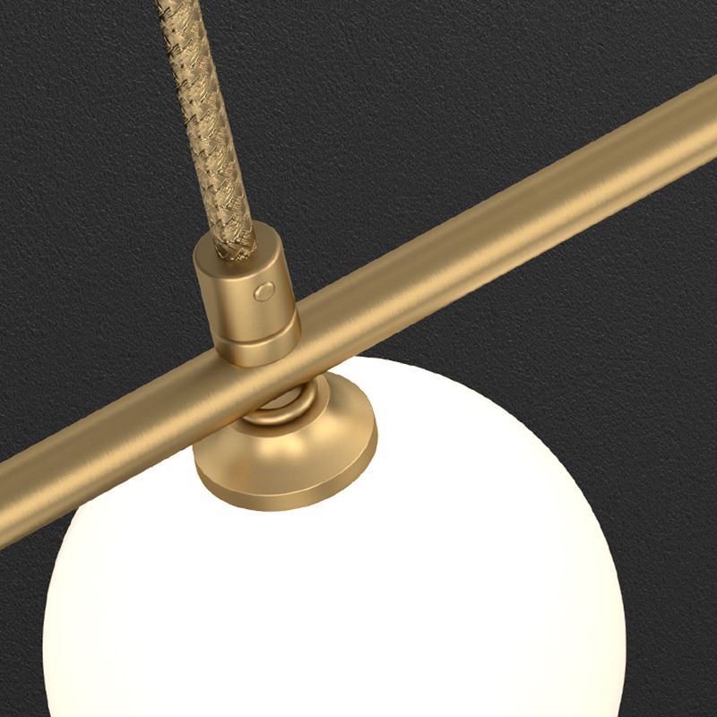 Partido de iluminación de la isla esférica Luz colgante de la isla de vidrio nórdico para comedor