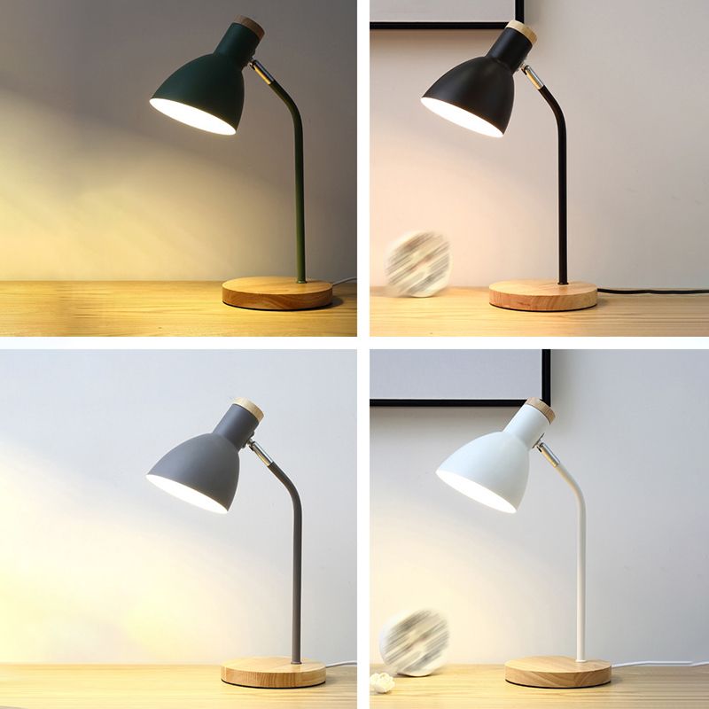 Dome Shape Table Lamp Macaron Simplicity Style Metal Bedroom Table Light for Bedroom