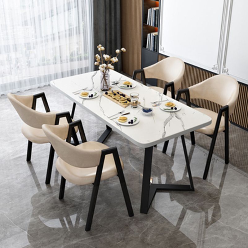 Modern Wood Dining Table Set 5 Pcs Dining Room Furniture Set