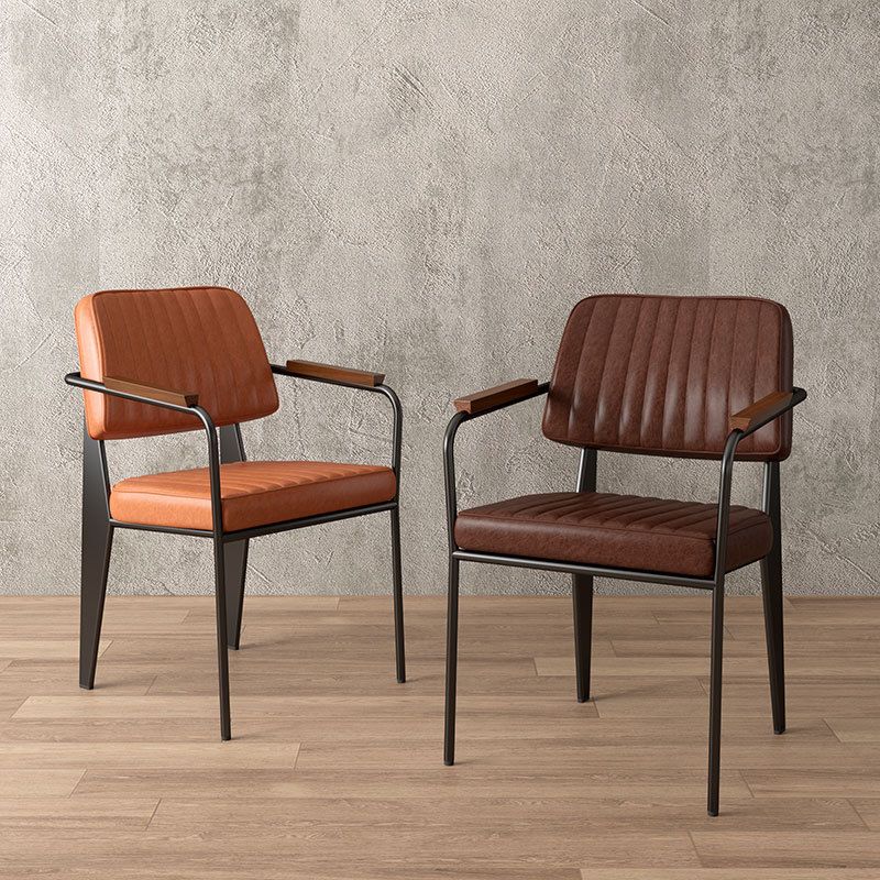 Industrial Kitchen Dining Side Chair Open Back  Dining Arm Chair