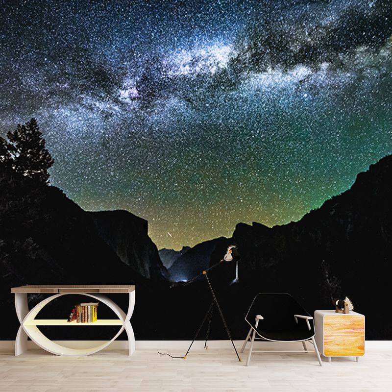 Beautiful Galaxy Mildew Resistant Mural Wallpaper Sleeping Room Wall Mural