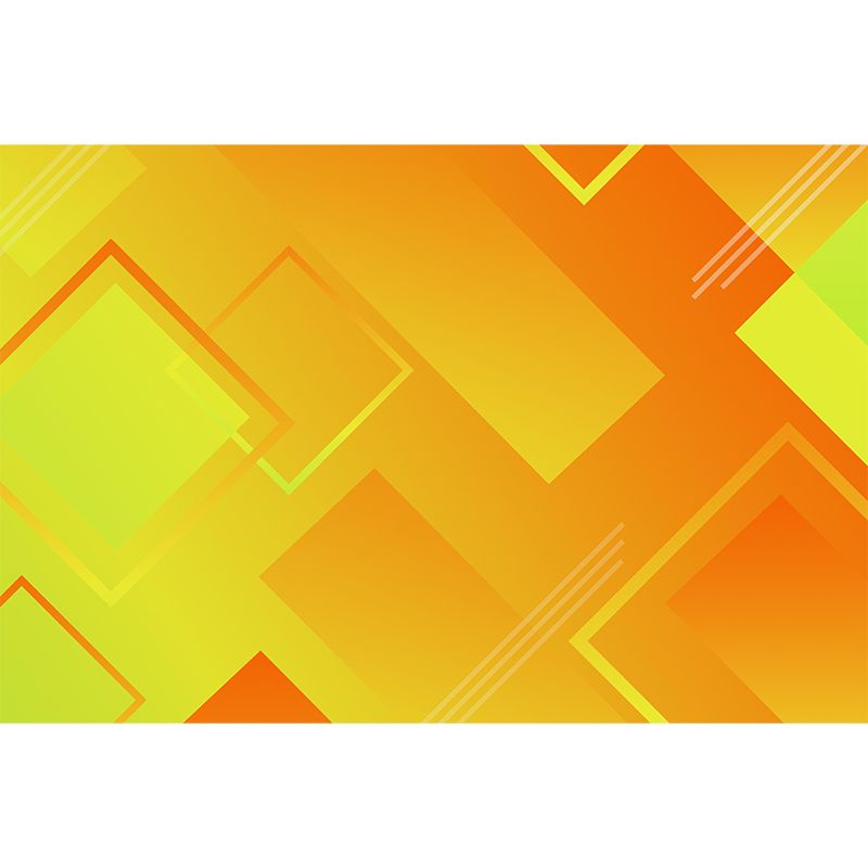 Horizontal Illustration Geometry Mural Wall Decor Environment Friendly for Living Room