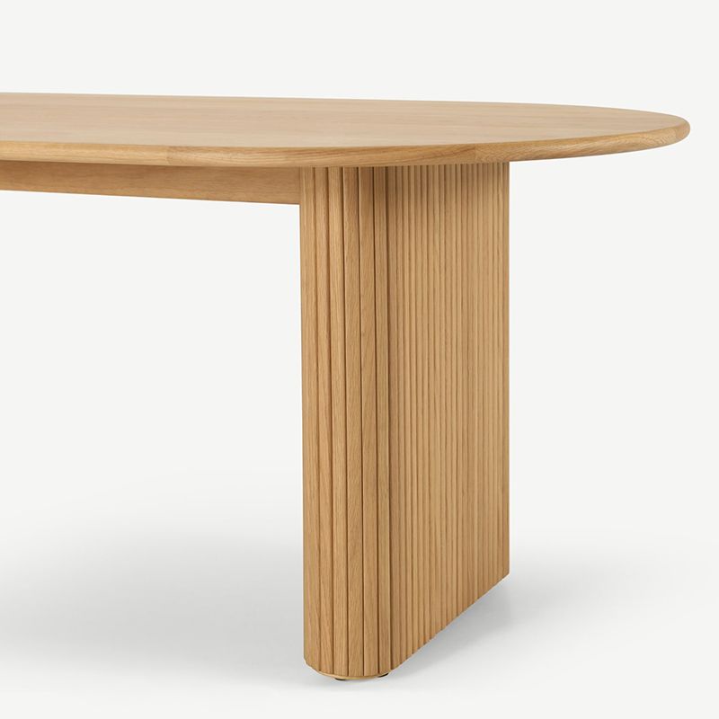 Contemporary Style Dining Table Solid Wood Brown Table for Home Kitchen