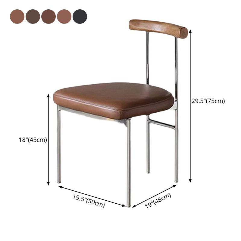 Ensemble de chaises en métal de style contemporain, chaise d'appoint de cuisine à dossier ouvert pour usage domestique
