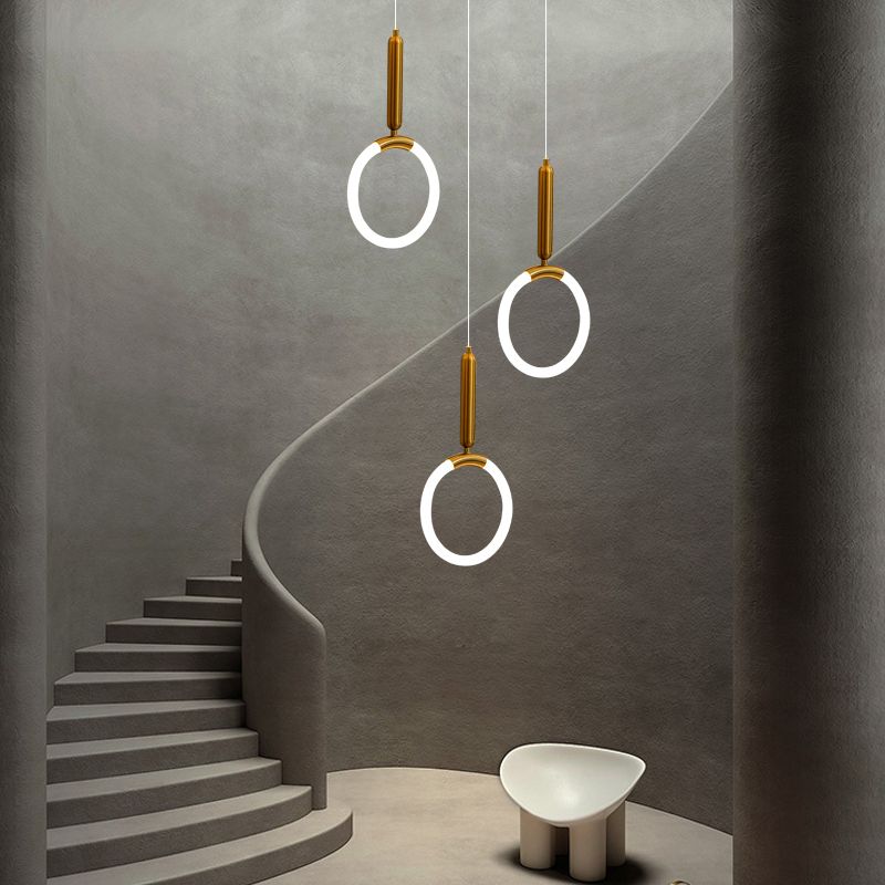 Acrylschleife Anhängerlampe minimalistische Gold LED HABELEGTE LEGEGESTELLTE FÜR SCHLAD