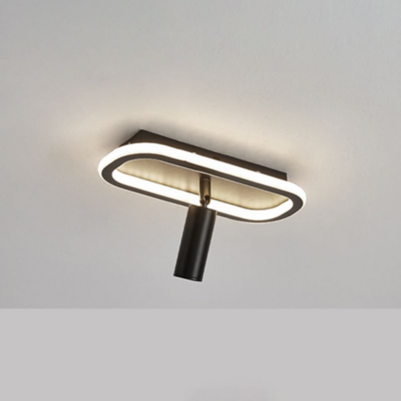 Plafonnier LED sur Rail en forme de géométrie, montage encastré en fer, Style moderne et Simple, pour salle à manger