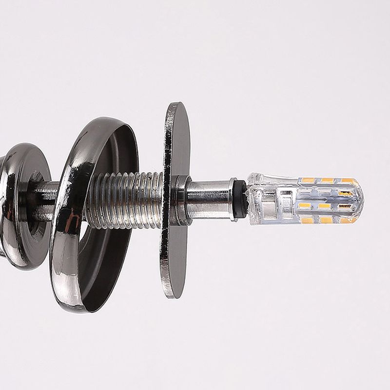 Modern Metal Hanging Chandelier Light Glass Shade Ceiling Chandelier in Sliver for Living Room