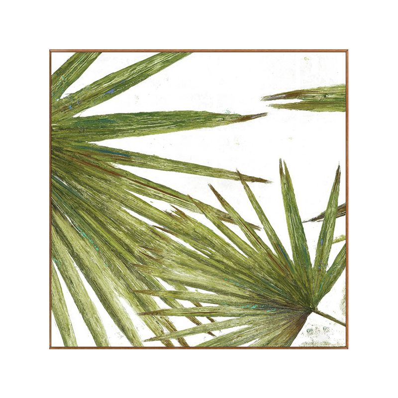 Modern Botanical Leaves Art Canvas Light Color Illustration Wall Print, Multiple Sizes
