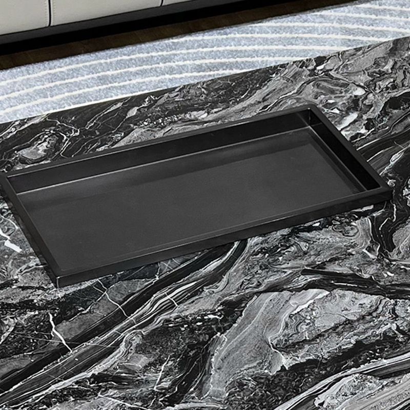 11"H Contemporary Cocktail Table Stone Square Coffee Cocktail Table