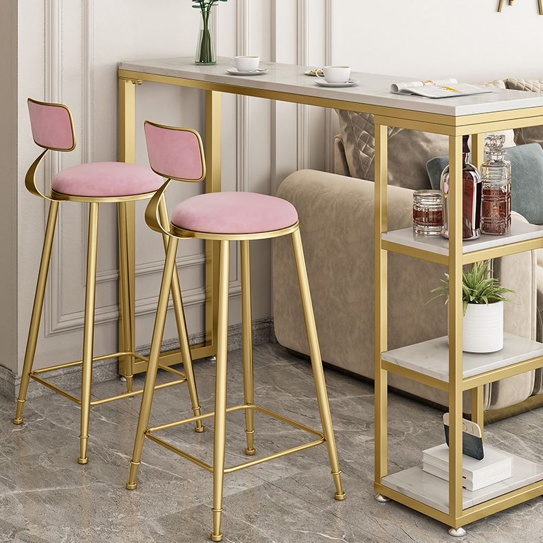 Glam Pub Table Rectangle Bar Height Bar Table for Living Room