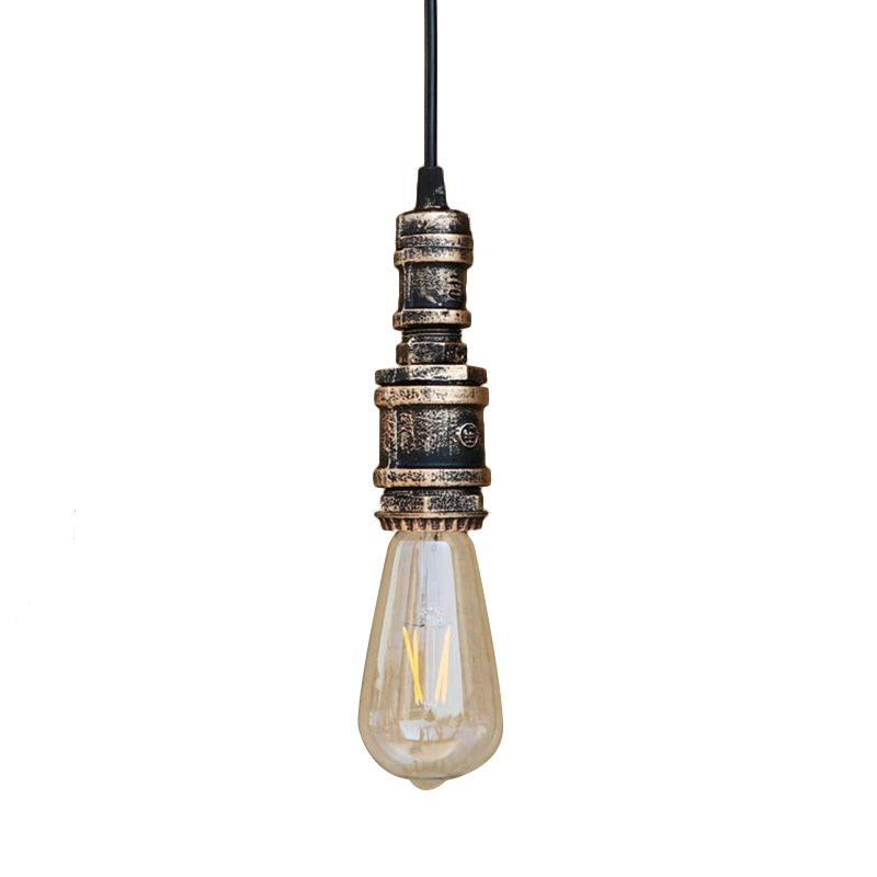 1 Bulbo nudo appeso a sospensione Stile rustico Rustico Black/Silver Stiil Aibiling con tubo per il bagno