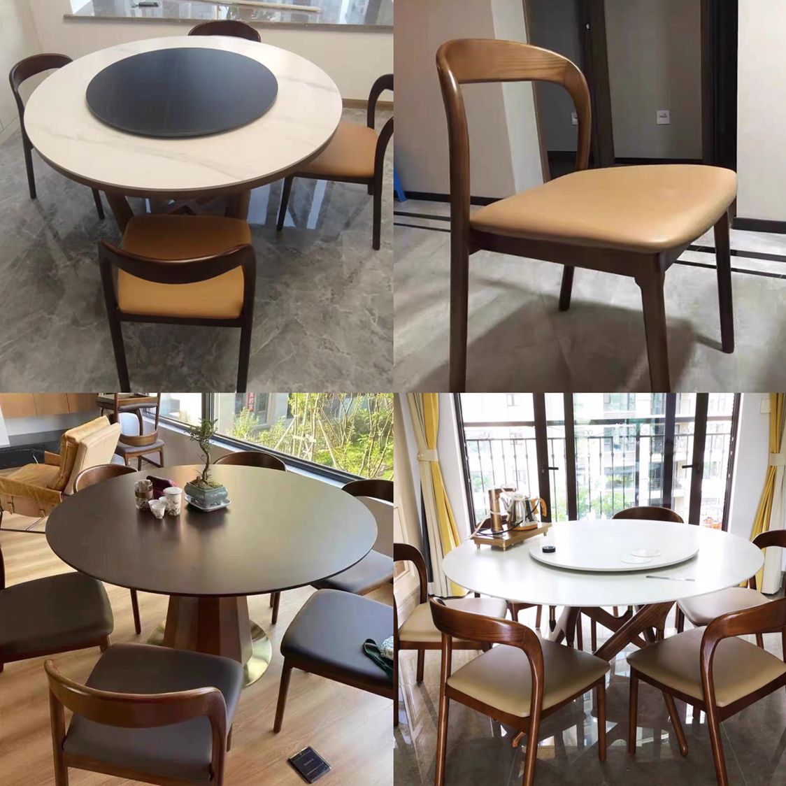 Upholstered Dining Side Chair Solid Wood Dining Room Chair for Home