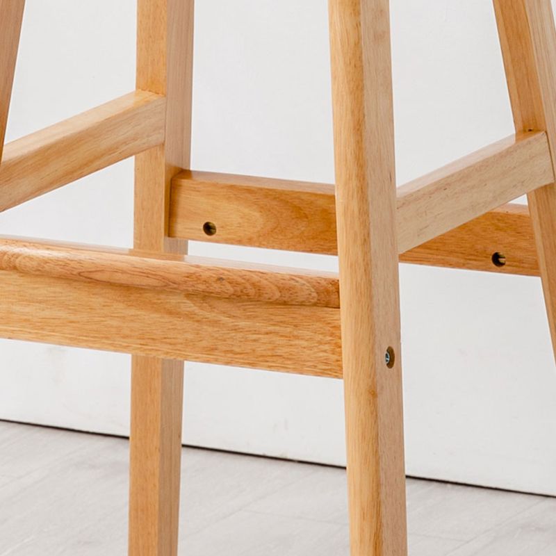 Leren emmer barkruk lage rug moderne binnenkruk met houten poten