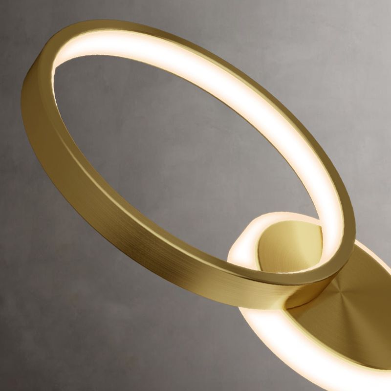 Círculo contemporáneo Luces de columna vertebral de metal múltiples luces de montaje de pared lámpara de montaje