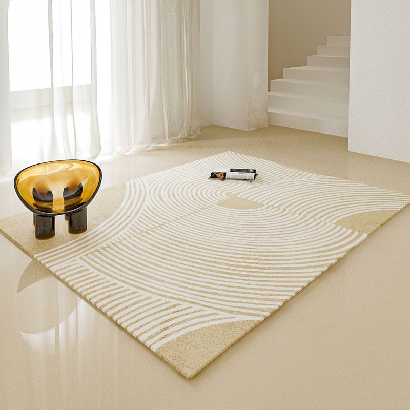 Simplicity Area Carpet Modern Polyester Rug Stain Resistant Washable Rug for Living Room