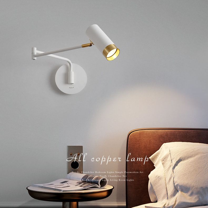 Aluminum Minimalism Wall Light Sconces Swing Arm Wall Mounted Light for Bedroom