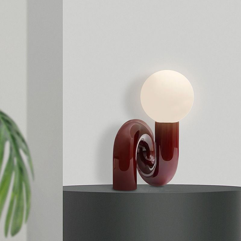 Verre de lampe à table mondiale moderne 1 lumière de table lumineuse