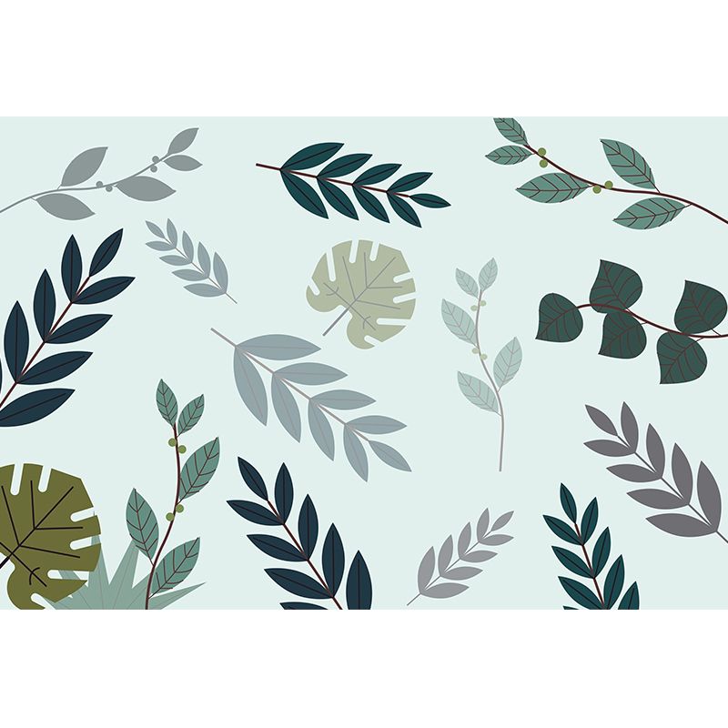 Modern Plant Wall Murals Stain Resistant Wall Art for Home,Waterproof and Antifouling