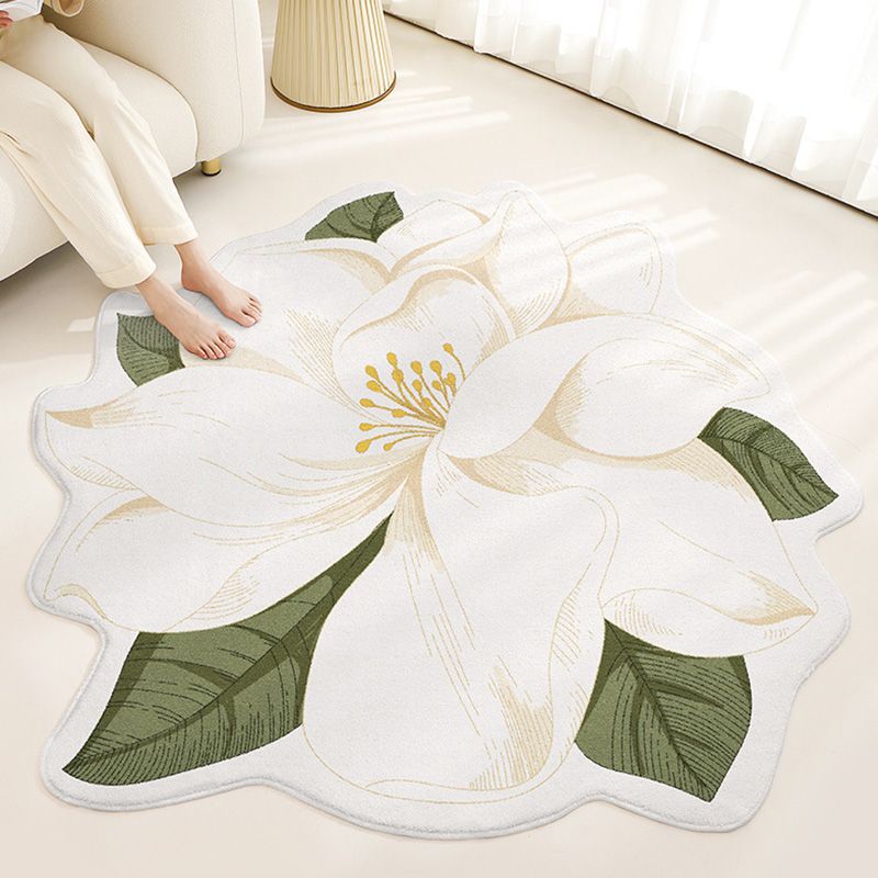 Novelty Area Rug Living Room Contemporary Carpet Floral Pattern Non-Slip Backing Carpet