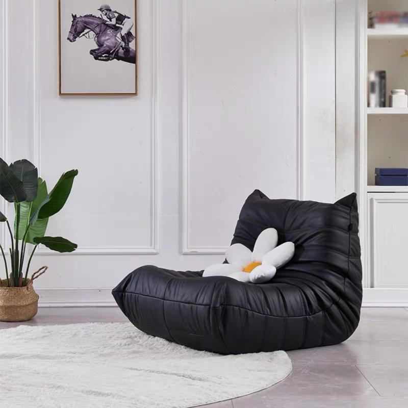 Upholstered Armless Chair Scandinavian Biscuit Back Accent Chair