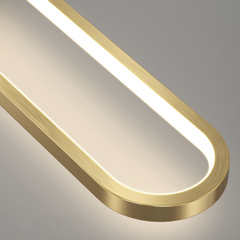 Metal LED Modern Wall Sconce Linear Shape Vanity Lamp with Acrylic Shade for Bathroom