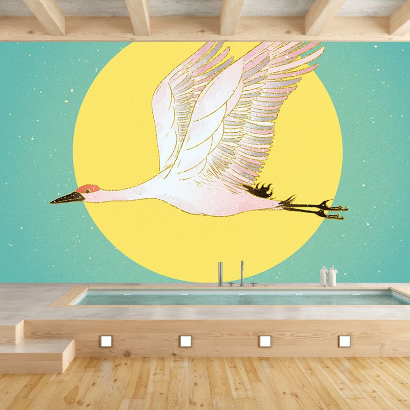 Environmental Wall Mural Wallpaper Cartoon Animals Sitting Room Wall Mural