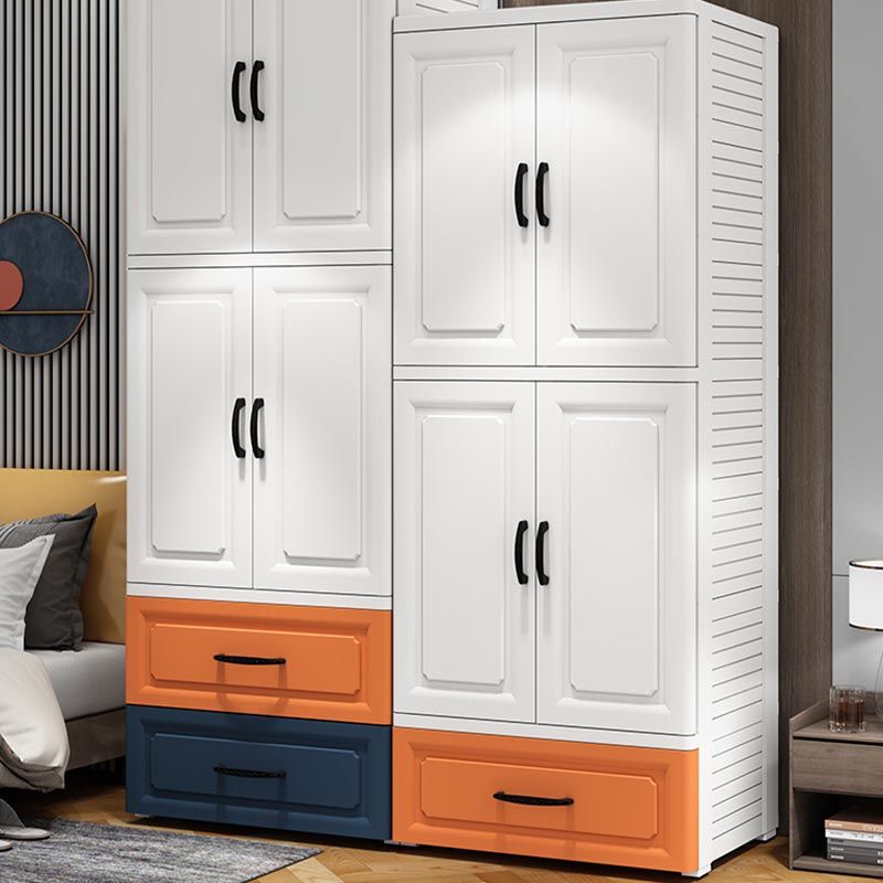 Contemporary Wardrobe Closet Plastic Wardrobe Cabinet with Legs