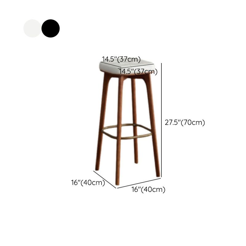 Industrial Style Wood Bar Stool Footrest Counter Stool for Living Room