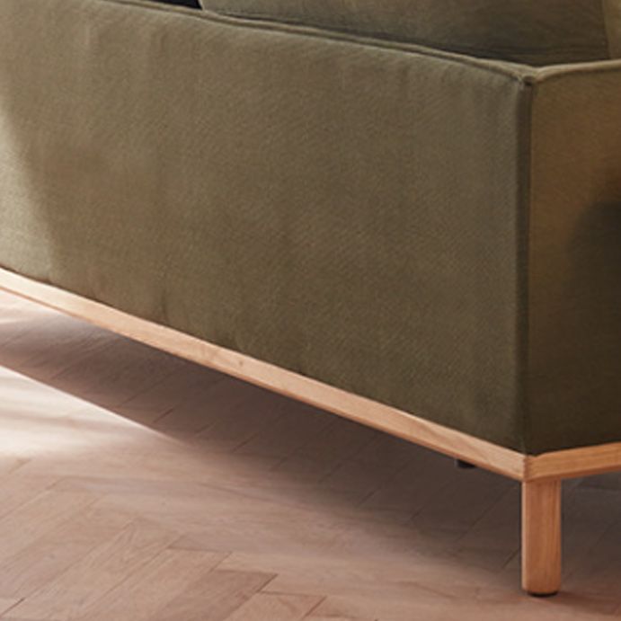 Contemporary Stationary Living Room Seating Square Arm Pillows