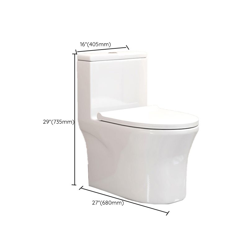 Modern Floor Mounted Toilet White Slow Close Seat Included Toilet Bowl for Washroom