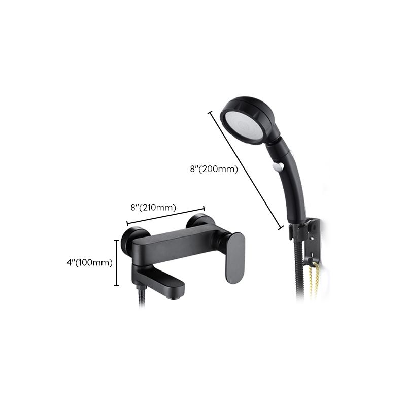 Modern Wall Mounted Bath Faucet Trim Metal Single Handle Tub Faucet Trim