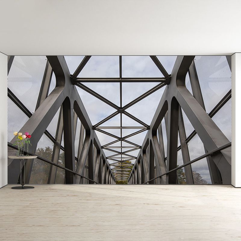 Forest Wooden Mural Wallpaper Industrial Style Space Extension Mural Wall Art