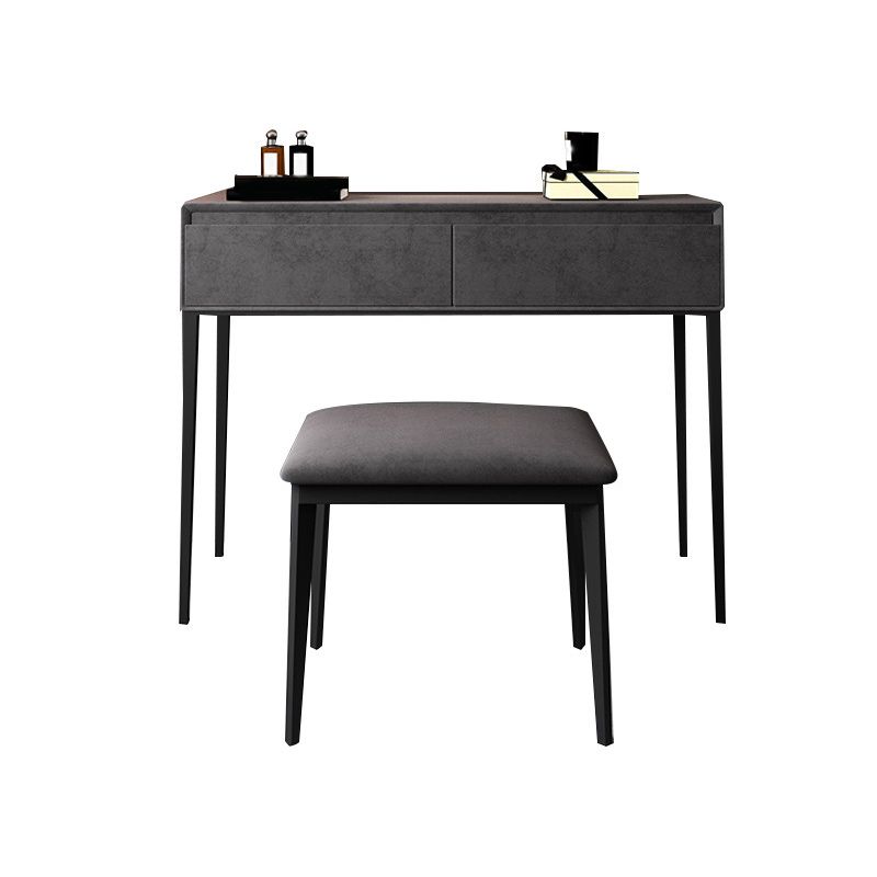 Contemporary Solid Wood Vanity Makeup Table Set 2-Drawer Vanity Dressing Table