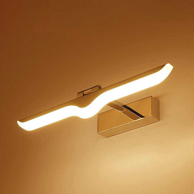 Illuminazione sconde da parete cromata per la lampada con doccia in metallo a led minimalista per bagno con doccia
