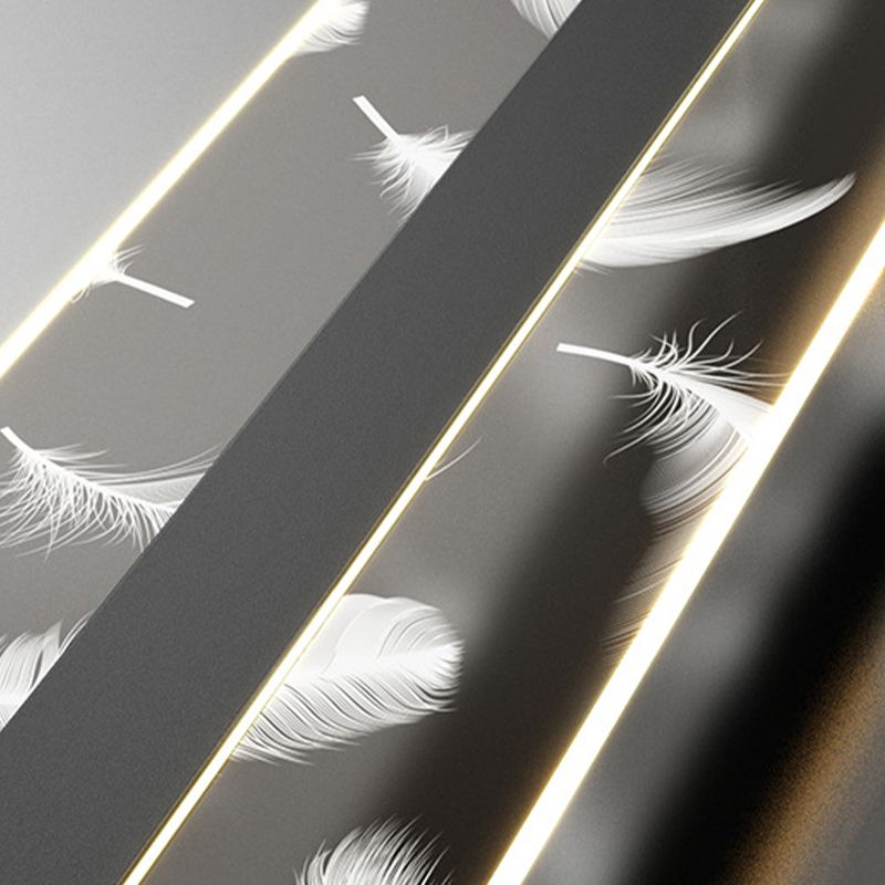 Federdruck Island Leuchte minimalistische Acryl -Esszimmer LED Hanging Light