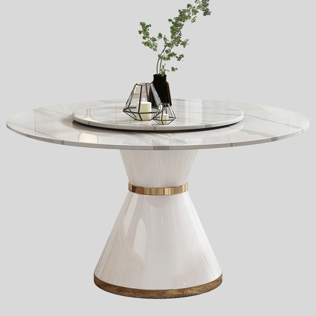 Modern Style 1/4/5/7 Pieces Dining Sintered Stone Dining Table Set with Metal Legs