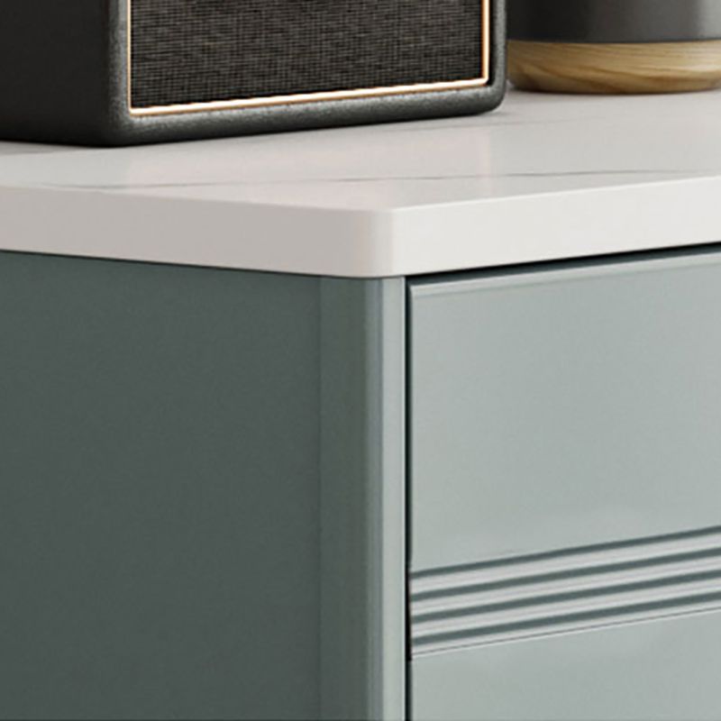 Modern Marble Double Dresser Horizontal Storage Chest for Bedroom