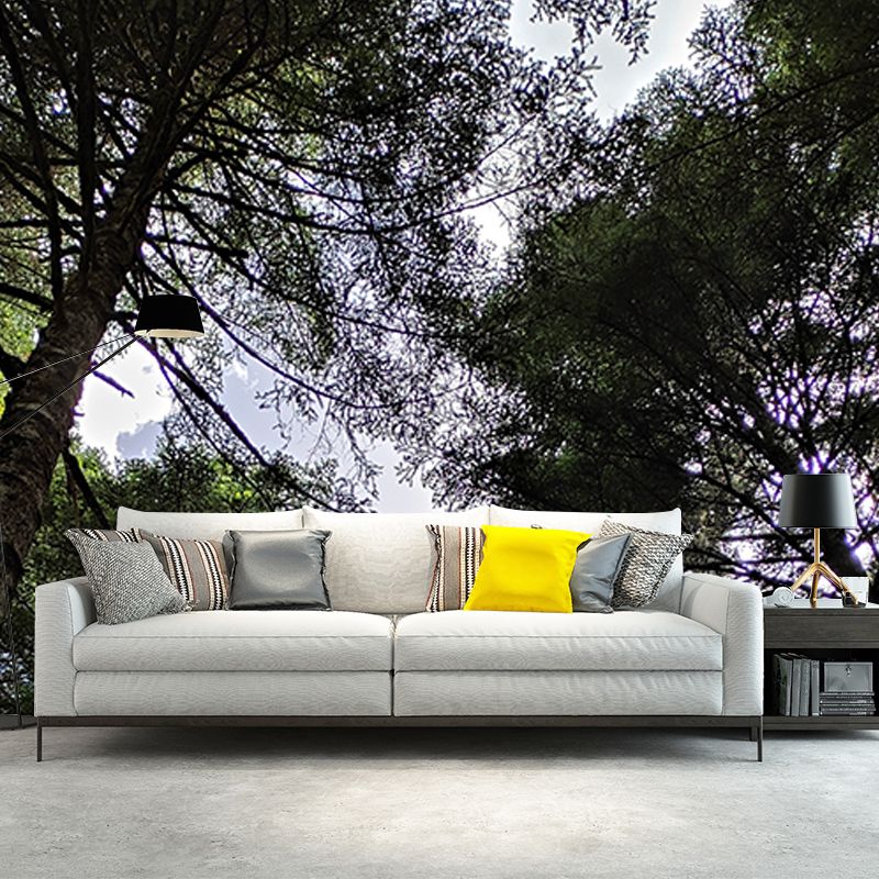 Dense Forest Wall Mural Decal for Living Room, Moisture Resistant, Custom Size Available