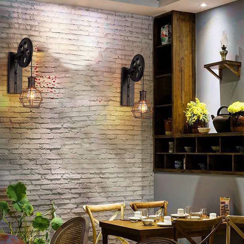 Metal Sconce Light Industrial Style Wall Sconce Lighting for Dining Room