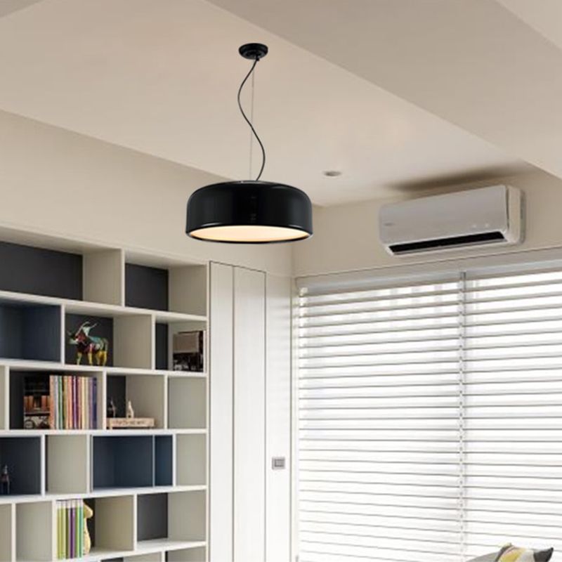 Postmoderne stijl kom tint hangende licht metaal 2 lichte hangende lamp voor studie