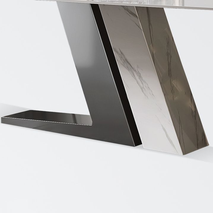 Glam Dining Rectangle Table Dining Sintered Stone Table for Home Use