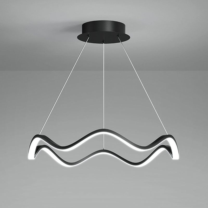 Nordic Twist Ceiling Hanging Light Metal LED Hanging Lamp for Dining Room