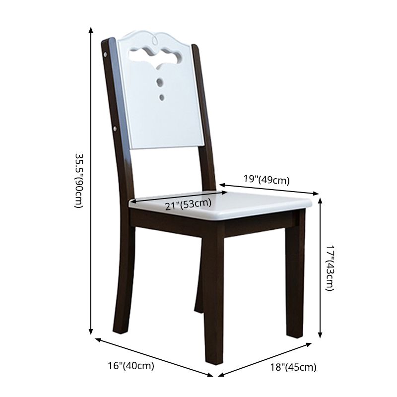 Chaise latéral de salle à manger en bois contemporain