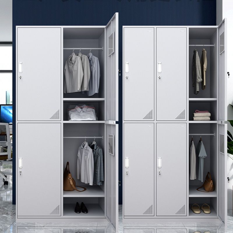 Contemporary Wardrobe Metal White Colour Wardrobe Closet for Bedroom
